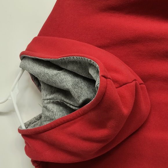 Dickie's red cotton-blend waffle-lined front zipper hoodie-sz M - Picture 6 of 9